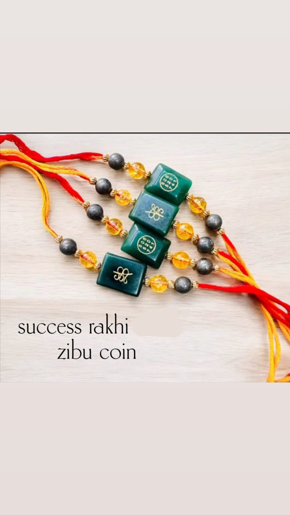 Spiritual Rakhi : Zibu Crystal Money Success Rakhi