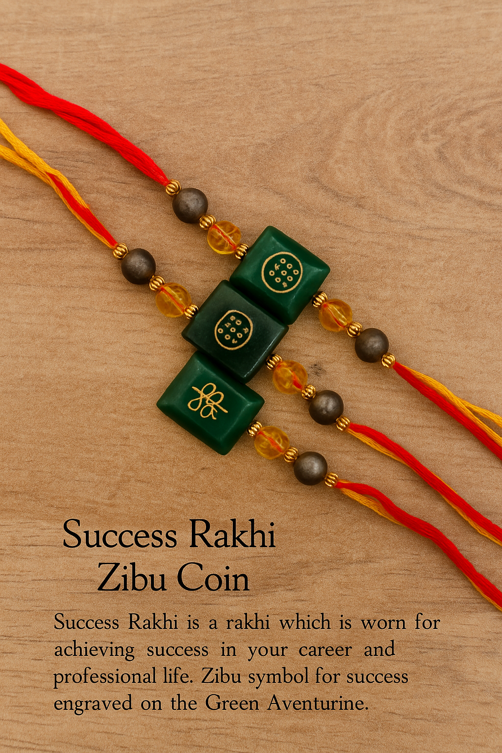 Spiritual Rakhi : Zibu Crystal Money Success Rakhi