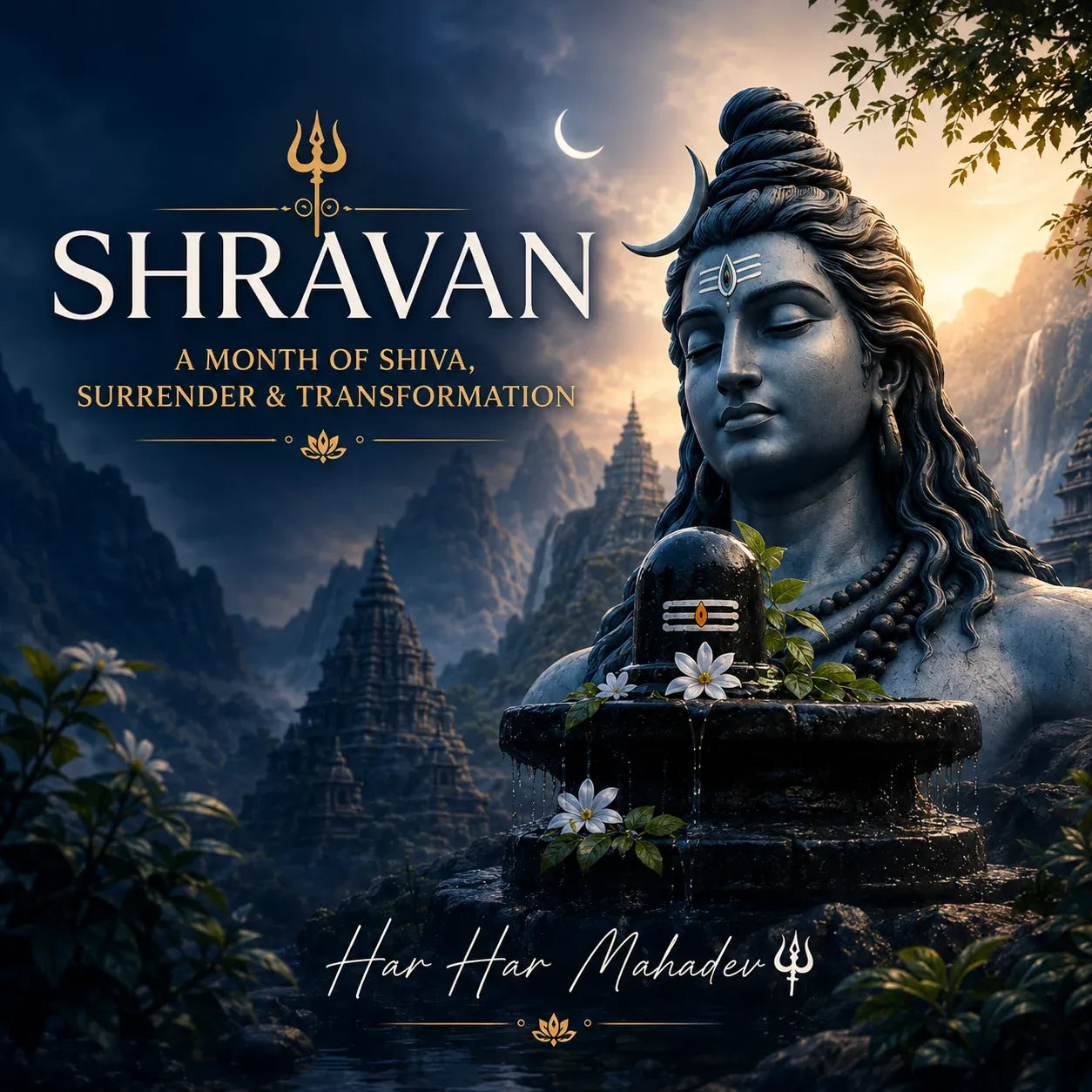 Shravan: A Sacred Month of Shiva, Surrender &amp; Transformation 🔱