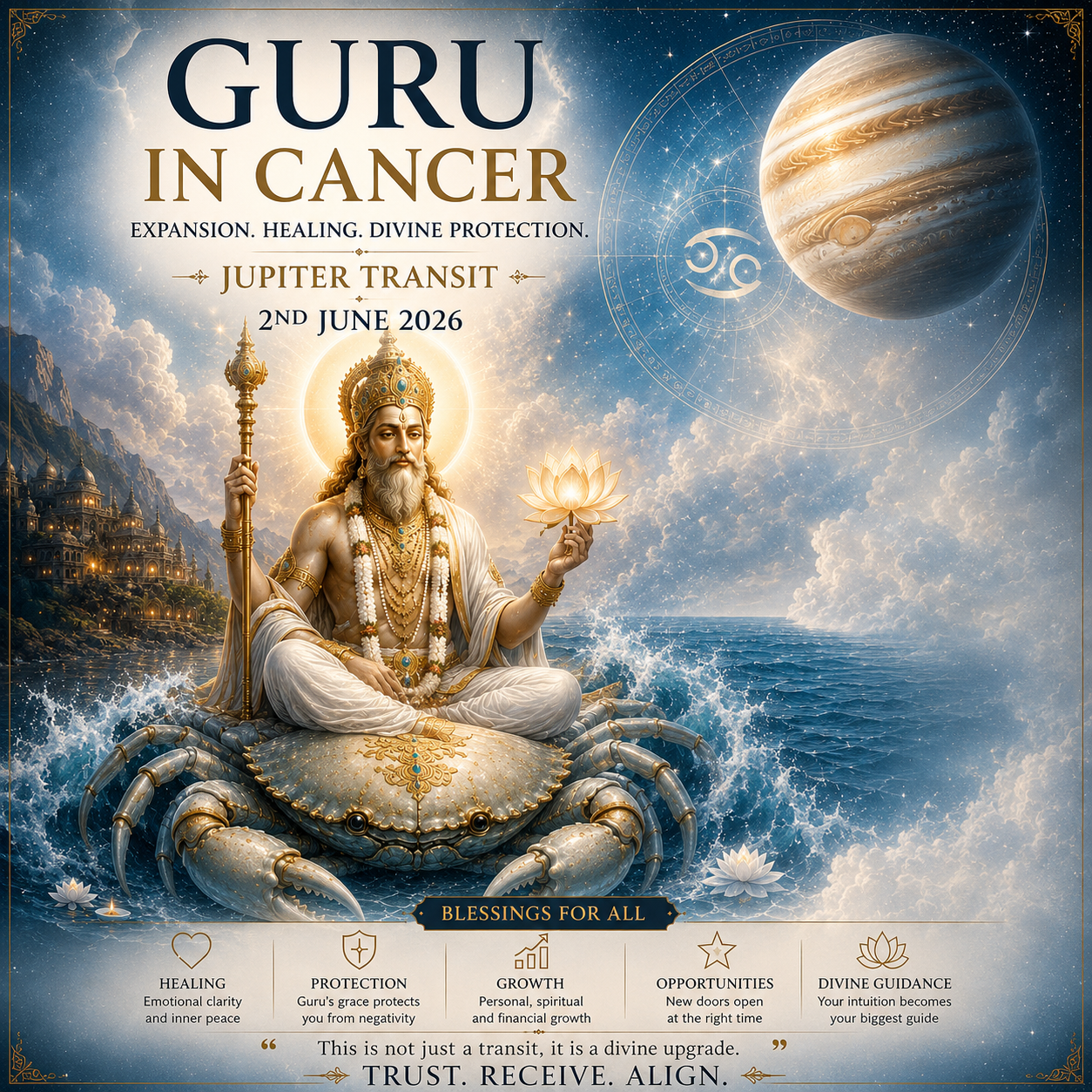 Guru in Cancer - Jupiter Transit - 2nd June 2026