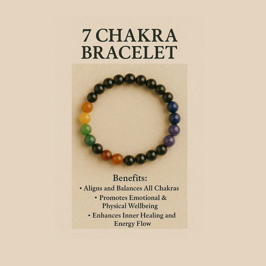 Crystals : 7 Chakra Crystal Bracelet