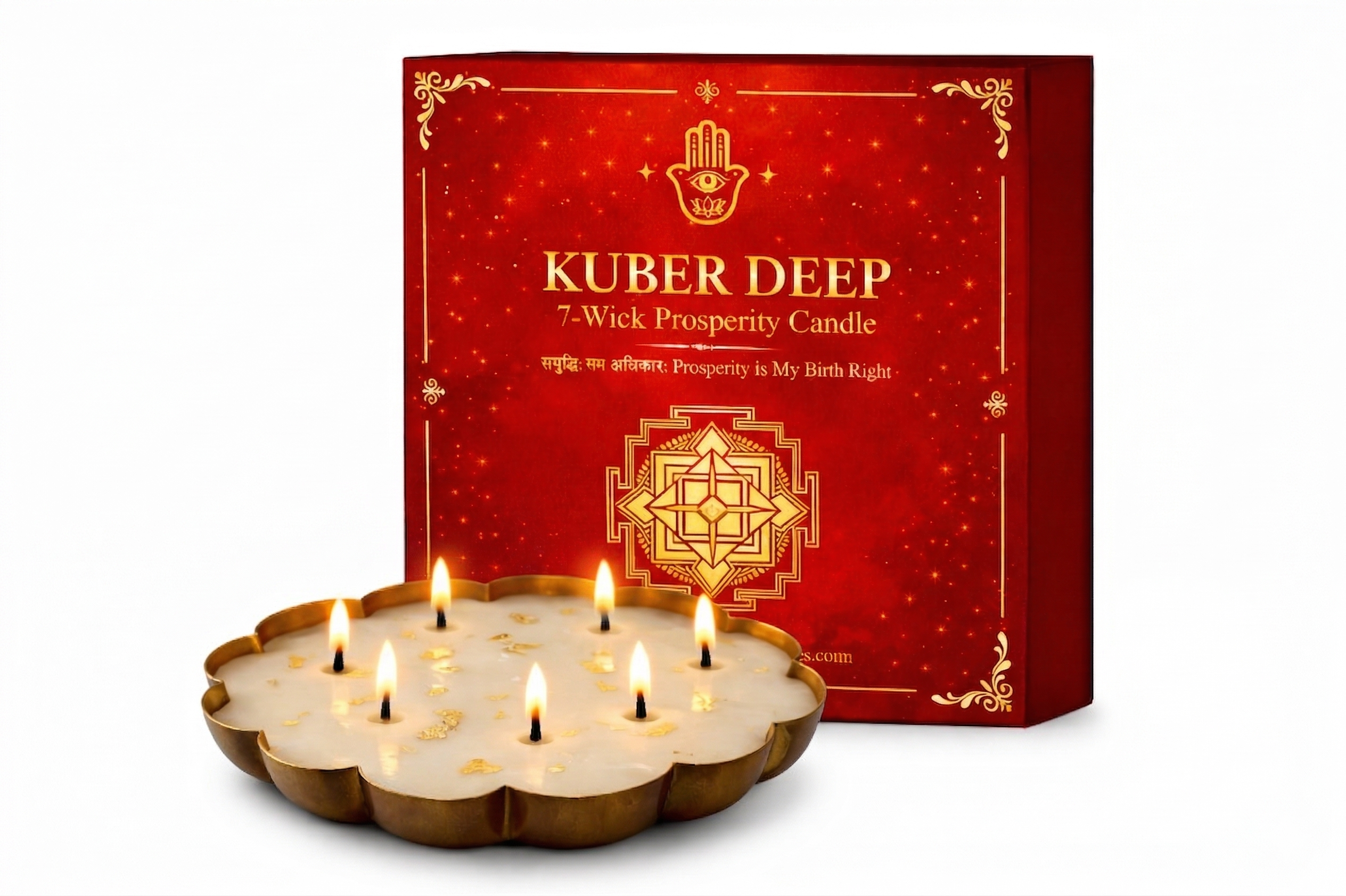 Kuber Deep – 7 Wick Prosperity Urli Candle