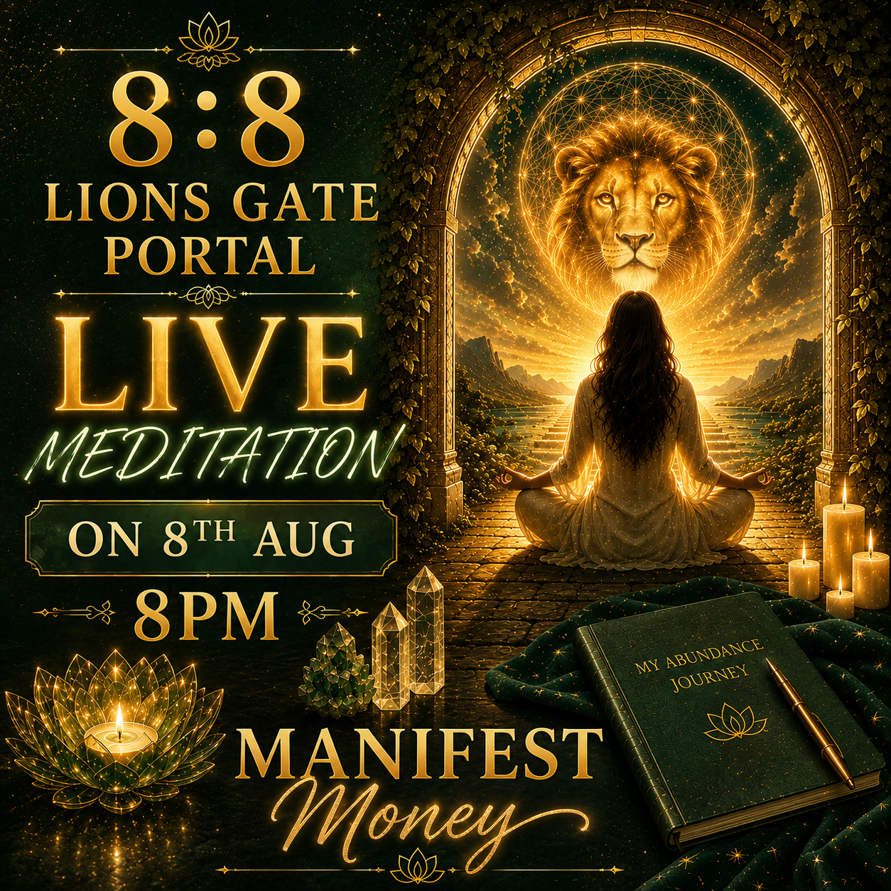 LIVE MEDITATION | 8th Aug. 8pm - Manifest & Receive