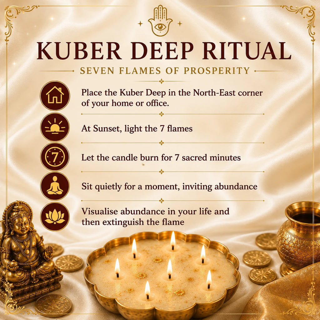 Kuber Deep – 7 Wick Prosperity Urli Candle