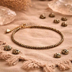 Raw Pyrite Crystal Anklet