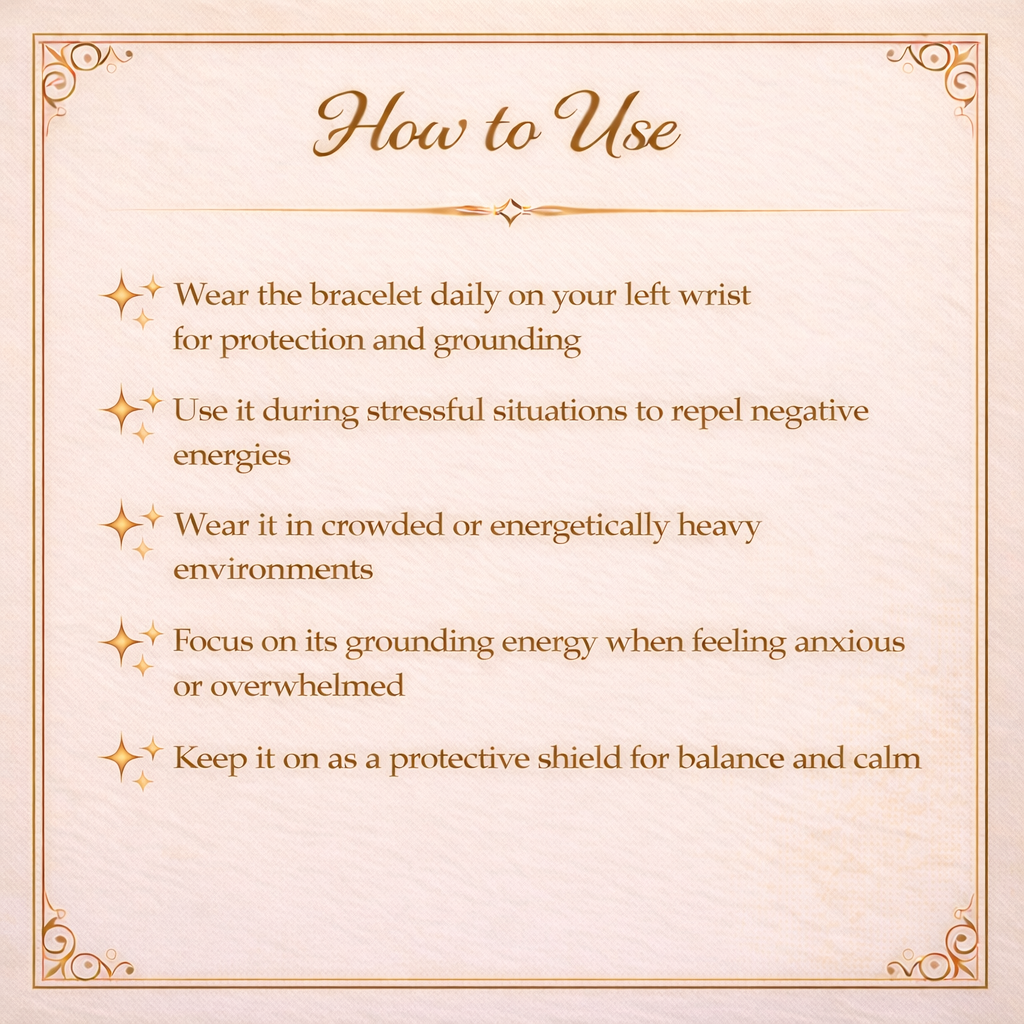 Black Tourmaline Crystal Bracelet