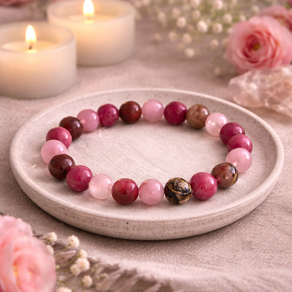 Rose Quartz Love Crystal Bracelet