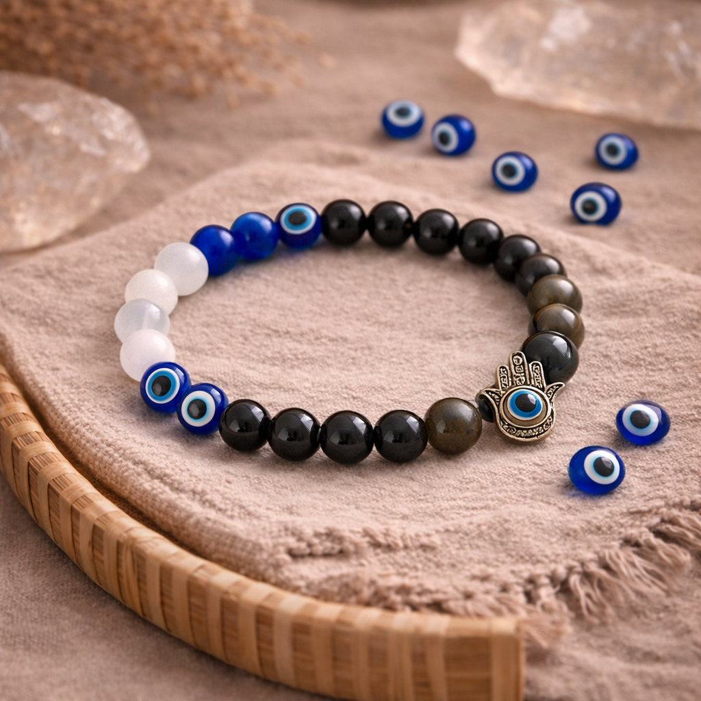 Black Magic Protection Crystal Bracelet