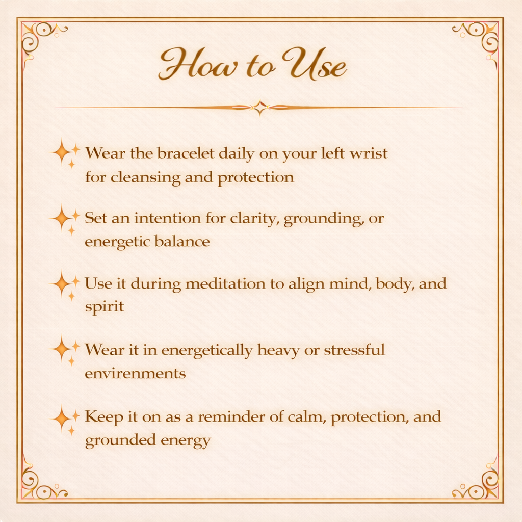 Selenite & Black Tourmaline Crystal Bracelet