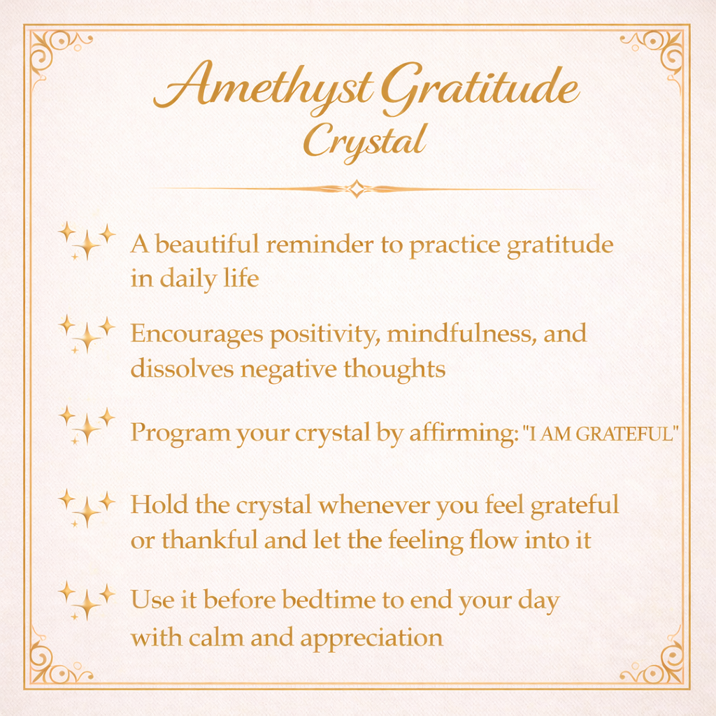 Amethyst Gratitude Crystal