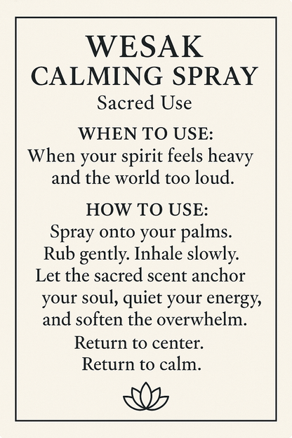Sprays : Wesak Calming Spray