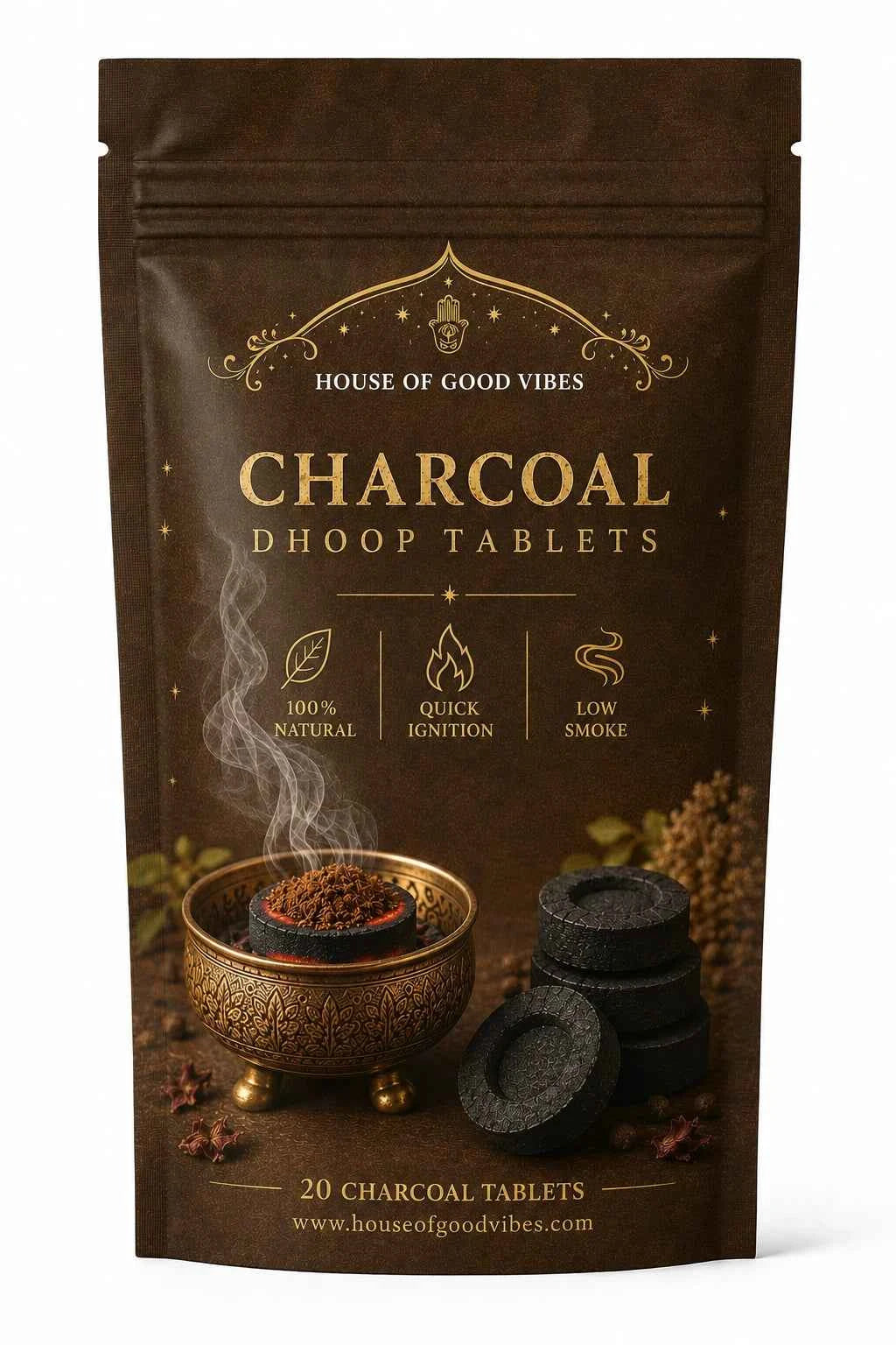 Charcoal Dhoop Tablets (Pack of 20)