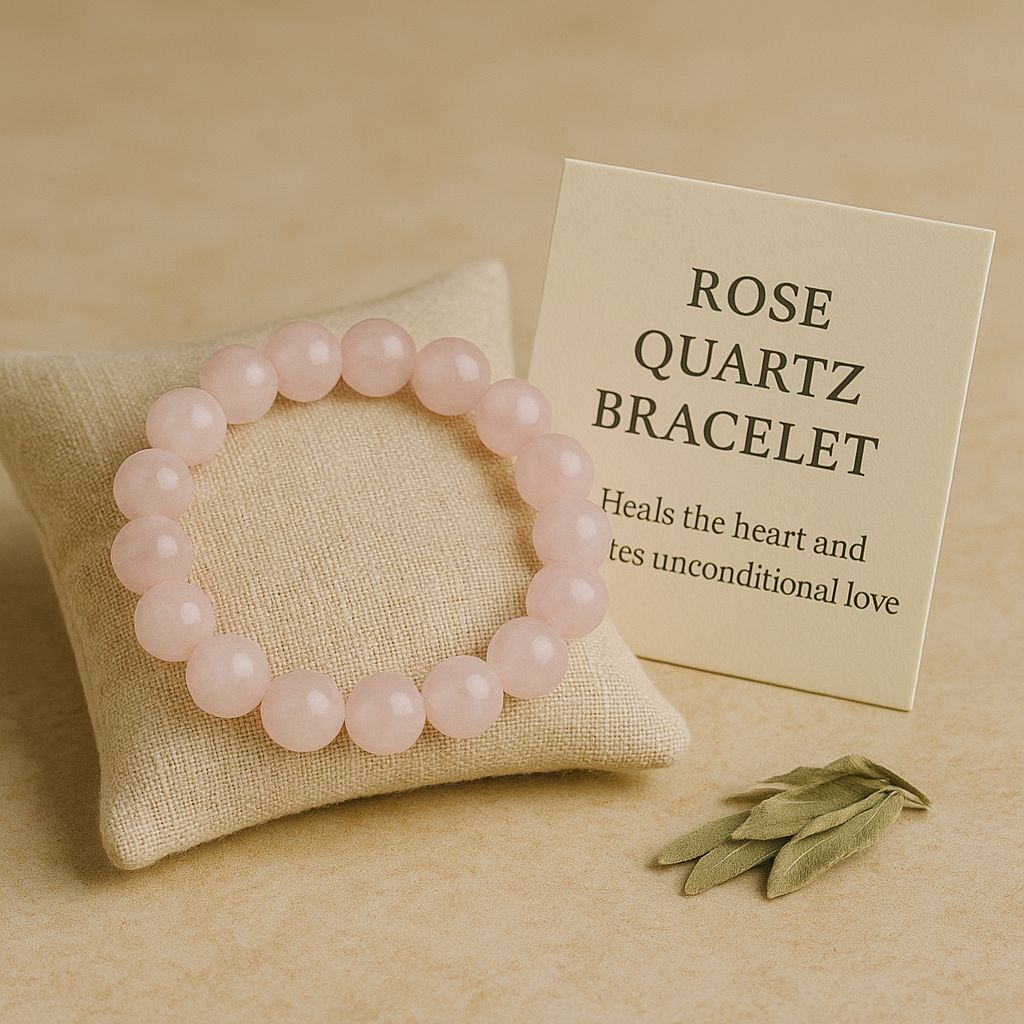 CRYSTALS : ROSE QUARTZ BRACELET