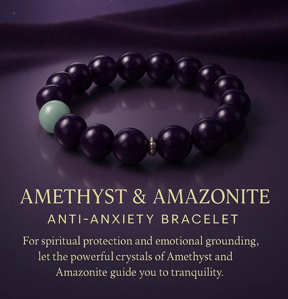 CRYSTAL : AMETHYST 7 CHAKRA BALANCE AND CALMING BRACELET