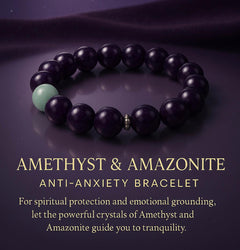 CRYSTAL : AMETHYST 7 CHAKRA BALANCE AND CALMING BRACELET