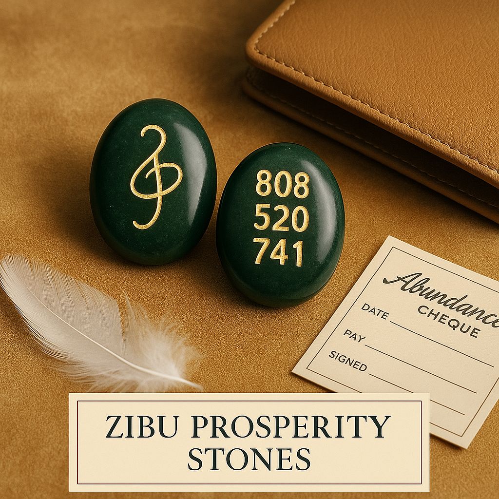 CRYSTALS : ZIBU PROSPERITY GREEN AVENTURINE STONES (Set of 2)