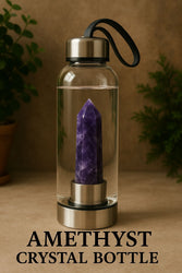 CRYSTALS : ROSE QUARTZ CRYSTAL INFUSED WATER BOTTLE
