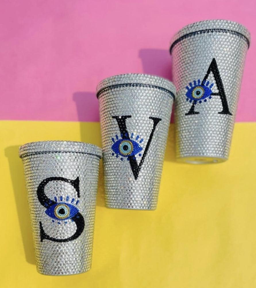 PERSONALISED GIFTS : LETTER SEQUIN SIPPER