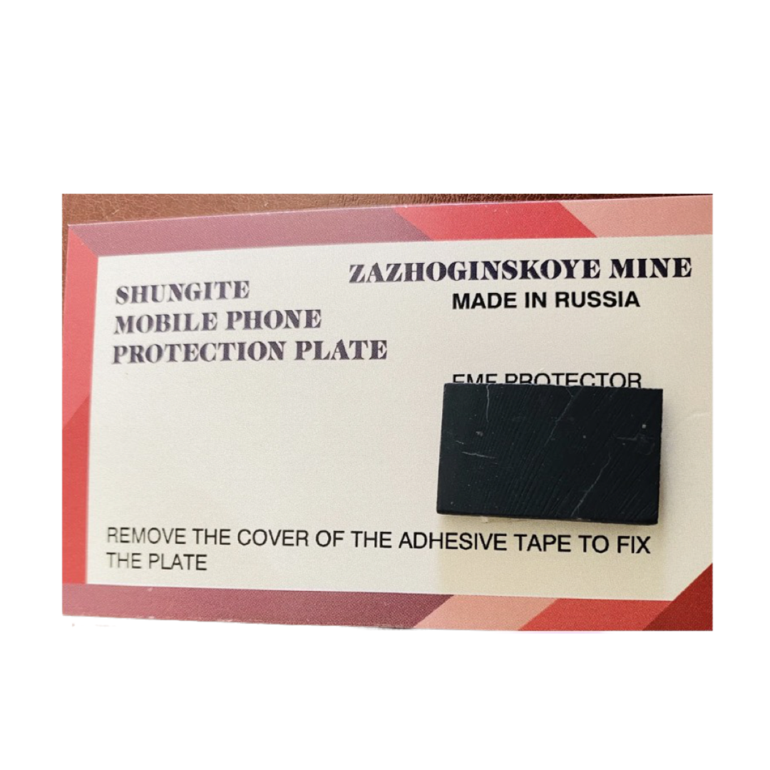 CRYSTALS : SHUNGITE MOBILE PHONE PROTECTION PLATE