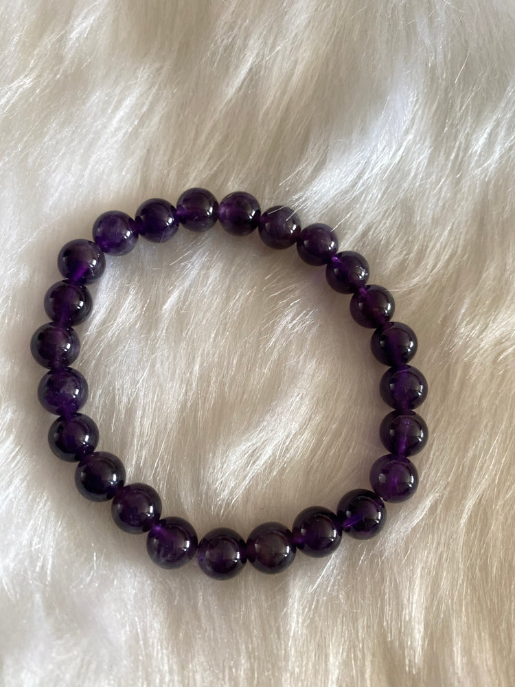 Natural Purple Amethyst Quartz Faceted Beads Bracelet 8mm Women Men Stretch  Bracelet Fashion Amethyst Stone AAAAA - AliExpress