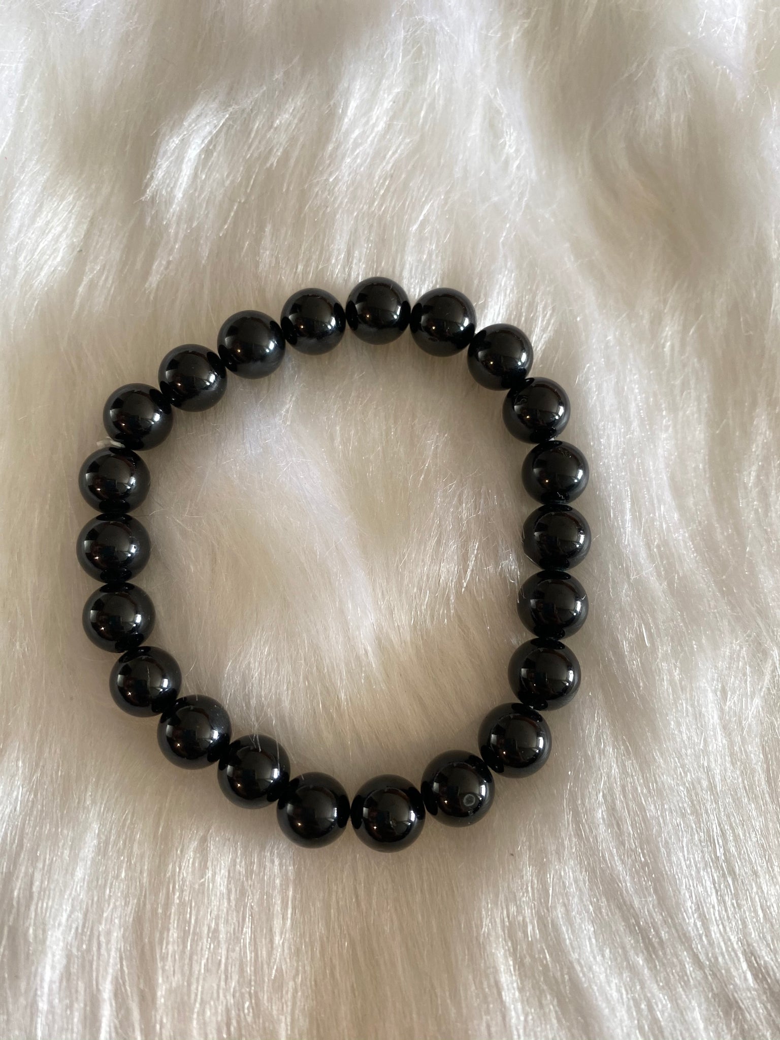 Amazon.com: Black Tourmaline Bead Bracelet Chakra Energy Healing Protection  Relieves Stress Anxiety Gift for Men & Women 8mm : Handmade Products