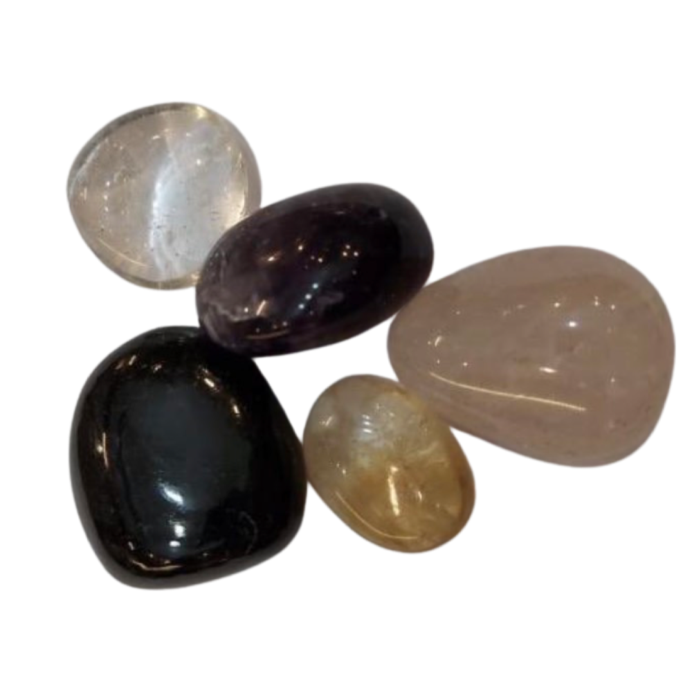 CRYSTALS : SET OF 5 TUMBLED CRYSTALS - FIRST KIT