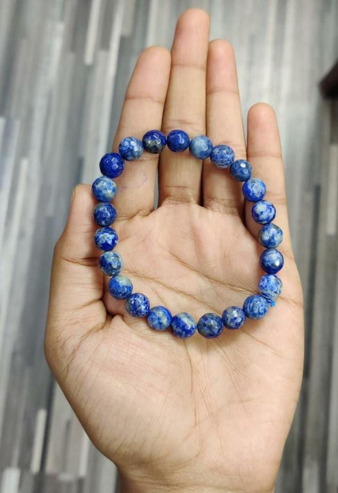 4 mukhi Rudraksha and Lapis Lazuli beads bracelet  I  Rudraksha Ratna